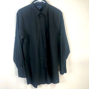 Neil Allyn black dress shirt collared button down long sleeved L 34/35